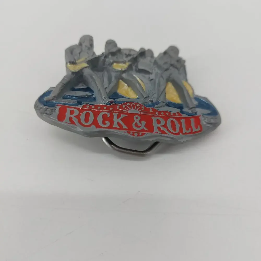 Rock & Roll Rockabily Band Belt Buckle Classic Oldies 50s Music 1982